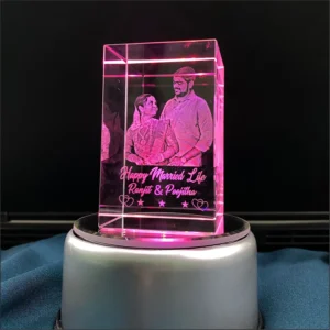 3D Crystal with LED Base